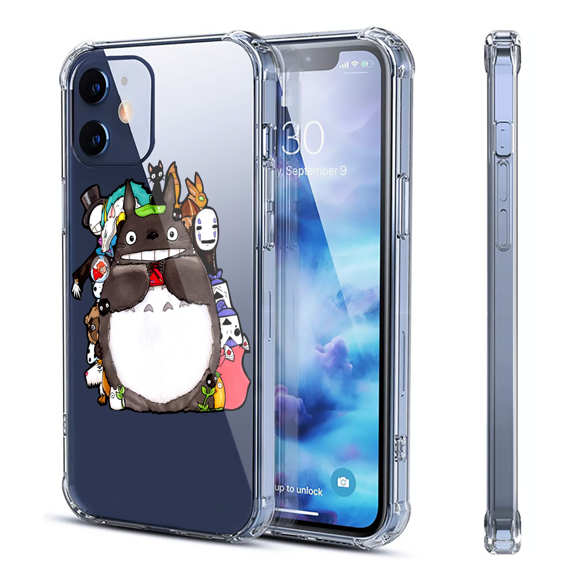 （画像用） となりのトトロ 草壁メイ 草壁サツキ My Neighbor Totoro Satsuki Kusakabe Mei Kusakabe 【iPhone 12シリーズ対応】透明スマホケース（クリアソフトケース）